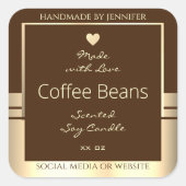 Luxe Product Verpakking Etiketten Donkerbruin & Go (Voorkant)