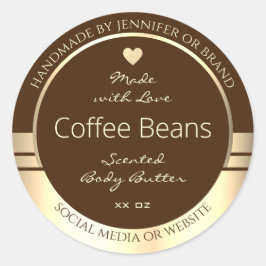 Luxe Product Verpakking Etiketten Donkerbruin & Go