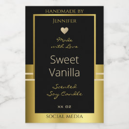 Luxe Product Verpakking Etiketten Zwart en Goud