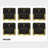 Luxe Product Verpakking Etiketten Zwart en Goud (Vel)