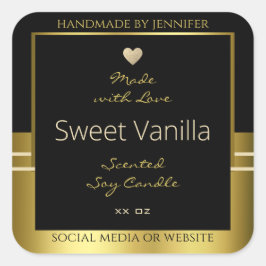 Luxe Product Verpakking Etiketten Zwart en Goud