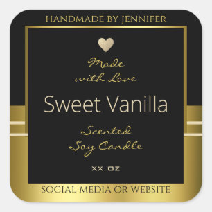 Luxe Product Verpakking Etiketten Zwart en Goud