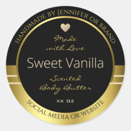 Luxe Product Verpakking Etiketten Zwart en Goud