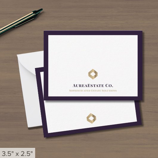 Luxe Professional Gold Logo Note Kaart Notitiekaartje