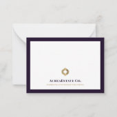 Luxe Professional Gold Logo Note Kaart Notitiekaartje (Voorkant)