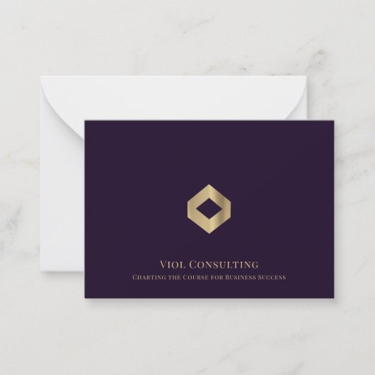 Luxe Professional Note Kaarten met Diamond Logo Notitiekaartje (Voorkant)