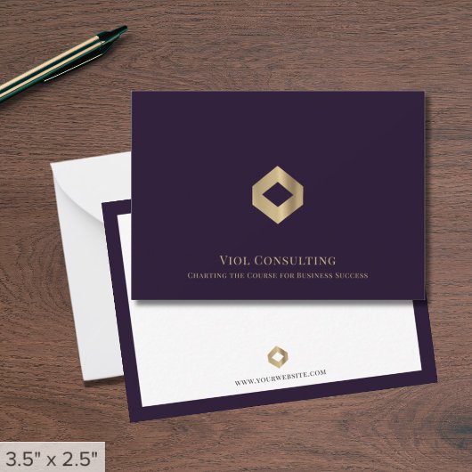Luxe Professional Note Kaarten met Diamond Logo Notitiekaartje