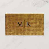 Luxe Professional QR Code Monogram zwart Gold Visitekaartje (Voorkant)