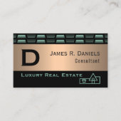 Luxe professionele consultant groen metaal visitekaartje (Voorkant)
