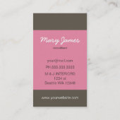 luxe professionele damesVisitekaartjes Visitekaartje (Achterkant)