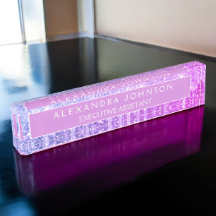Luxe Professionele Glitter Sparkle Modern Naambordje