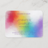 Luxe professionele moderne elegante regenboogkleur visitekaartje (Achterkant)