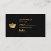 Luxe professionele persoonlijke chef-kok catering  visitekaartje (Achterkant)