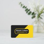 Luxe Professionele QR Code Zwart Goud Visitekaartje (Staand voorkant)