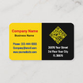 Luxe Professionele QR Code Zwart Goud Visitekaartje (Achterkant)