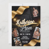 Luxe Prom Stuur Off Gouden Ribbon Film Roll Kaart (Voorkant)