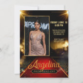 Luxe Prom Stuur Uit Afstuderen Rode Tapijt Kaart (Voorkant)