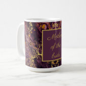 Luxe pruim paarse marmer koffiemok (Voorkant links)