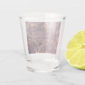 Luxe pruim paarse marmer  shot glas (Achterkant)