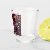 Luxe pruim paarse marmer  shot glas (Rechts)