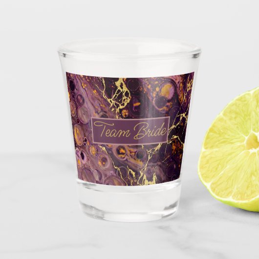 Luxe pruim paarse marmer  shot glas (Voorkant)