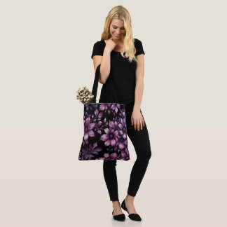 Luxe pruimen bloem sporttas voor yoga en fitness tote bag