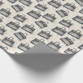Luxe Python Handtassenpatroon op Blush Spikkel Bac Cadeaupapier (Hoek)