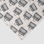 Luxe Python Handtassenpatroon op Blush Spikkel Bac Tissuepapier (Detail)