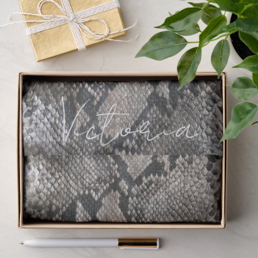Luxe Python Slangenhuid Rijke Elegante Aangepaste Tissuepapier (Geschenk)