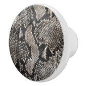 Luxe Python Slangenleer - Rijke Elegante Mode Keramische Knop (Rechts)