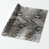 Luxe Python Snake Skin Rich Elegant Mode Cadeaupapier (Uitgerold)