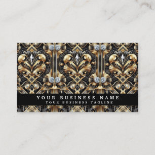 Luxe QR-code Art Deco Visitekaartjes