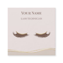 Luxe QR-code Beige en Goud Wimpertechnicus