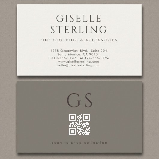 Luxe QR-code luxe boetiek mode Visitekaartje