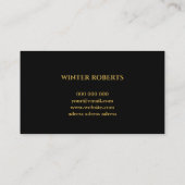 Luxe QR-code zwart en goud professioneel Visitekaartje (Achterkant)
