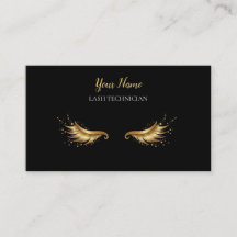 Luxe QR-code Zwart en Goud Wimpertechnicus Zakelij