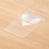 Luxe Quinceanera Acryl Uitnodiging (Laagn)