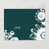 Luxe Radiance Groen Wit Budget Vriendelijke Huweli Uitnodiging Briefkaart (Achterkant)