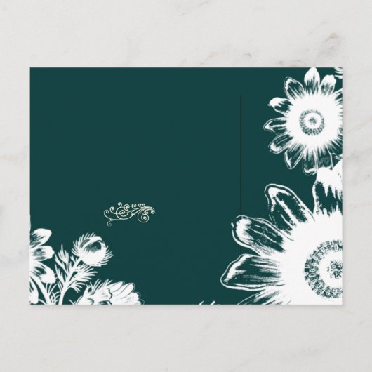 Luxe Radiance Groen Wit Budget Vriendelijke Huweli Uitnodiging Briefkaart (Achterkant)