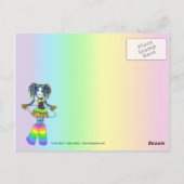 "Luxe" Rainbow Cyber Goth Hula Hoop Fae Postcard Briefkaart (Achterkant)