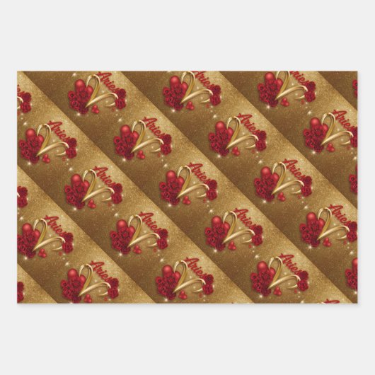 Luxe Ram Gold Wrapping Paper (Voorkant)