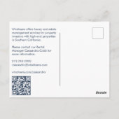 Luxe Real Estate Agent Realtor Property Manager Briefkaart (Achterkant)