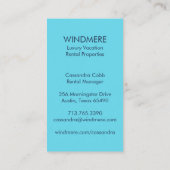 Luxe Real Estate Agent Realtor Property Manager Visitekaartje (Achterkant)