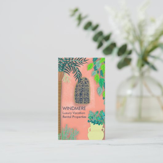 Luxe Real Estate Agent Realtor Property Manager Visitekaartje (Staand voorkant)