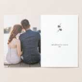 Luxe REAL FOLIE WEDDING Photo Folted 3 Program Folie Kaarten (Binnen)