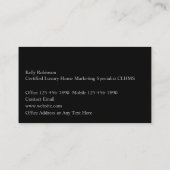 Luxe Realtor Monogram Visitekaartjes (Achterkant)