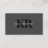 Luxe Realtor Monogram Visitekaartjes (Voorkant)