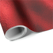 Luxe Red Faux Foil Cadeaupapier (Rol Hoek)