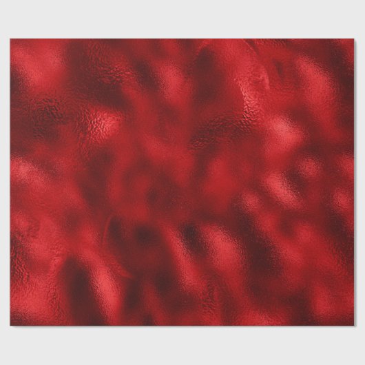 Luxe Red Faux Foil Cadeaupapier (Vlak)
