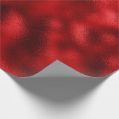Luxe Red Faux Foil Cadeaupapier (Hoek)